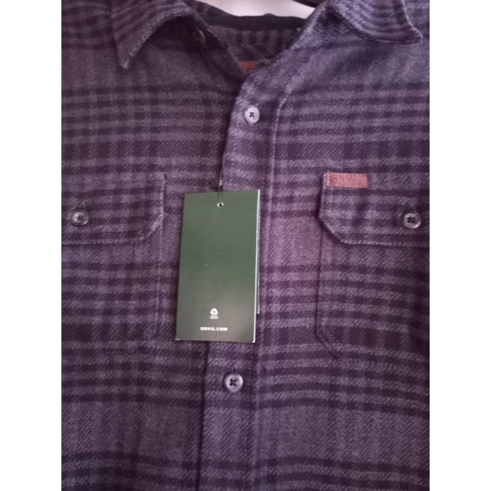 Orvis Men's Button Down Winter Heavy Weight Long Sleeve Flannel Shirt - XL
